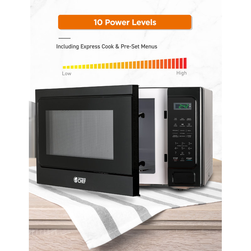 CHM Series Commercial Chef 20.4" 1.3 cu ft. 1000 - Watt Countertop Microwave, Black