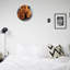 Horloge murale décorative orange rose, 12 po x 12 po