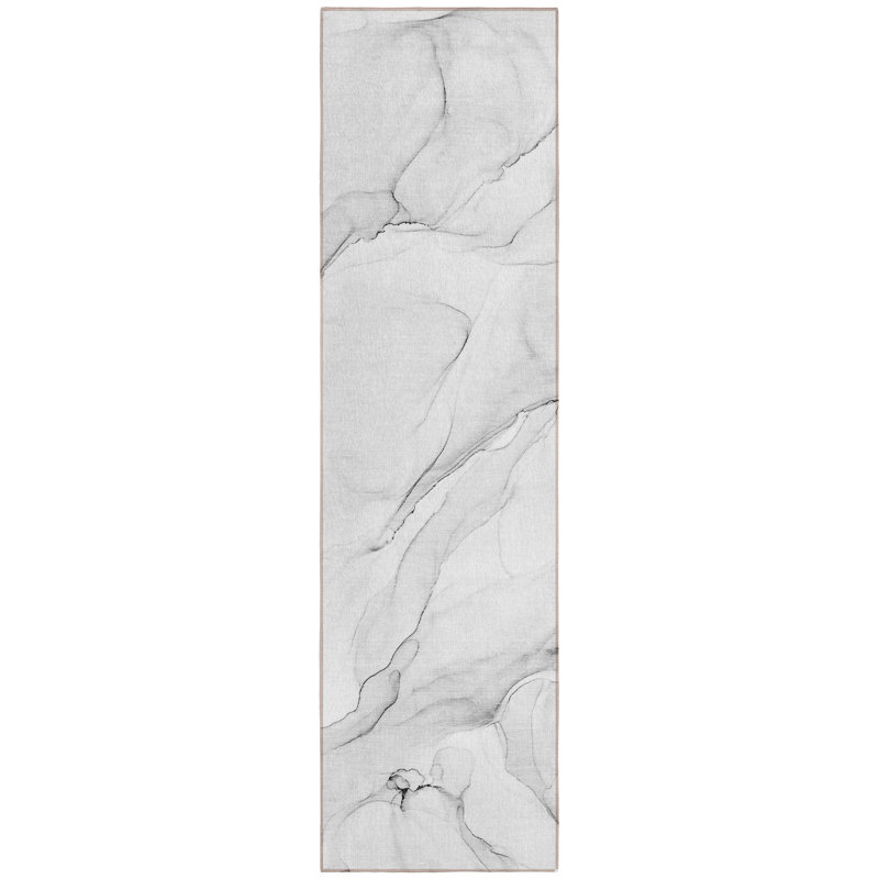 Tapis de couloir d'extérieur 8 po gris