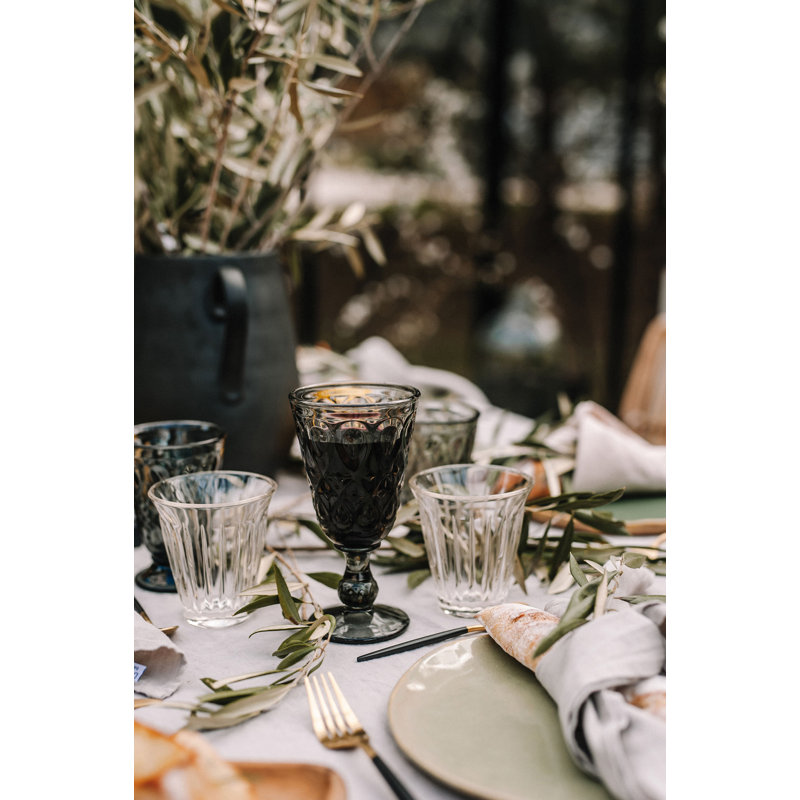 Verre à vin Resmie anthracite, Gris anthracite