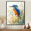 «Clarke Blue Orange Kingfishers in the Reeds Bird II», reproduction d'art sur toile