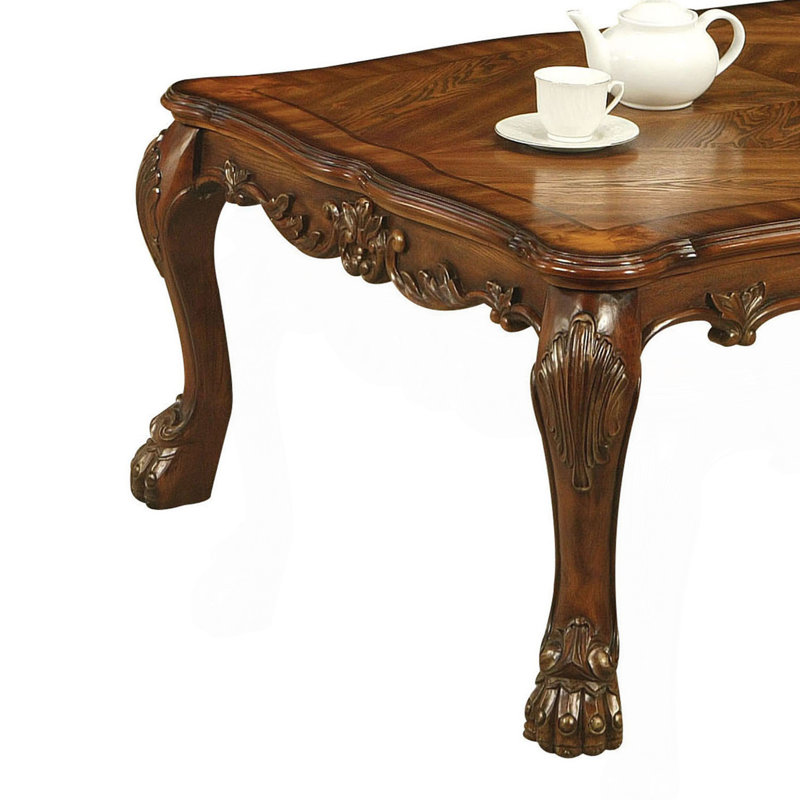 Cherry Oak Coffee Table with Claw Leg