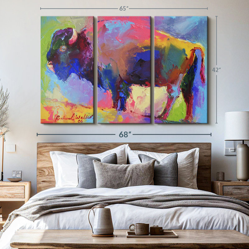 Animal «Buffalo Canvas Print» sur, H 42 po x l 65 po x P 1,25 po