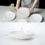 Ensemble de 6 bols à pâtes en porcelaine blanche, vaisselle de 22 oz de large et peu profonde, allant au micro-ondes et au lave-vaisselle pour la salade, la soupe et le service