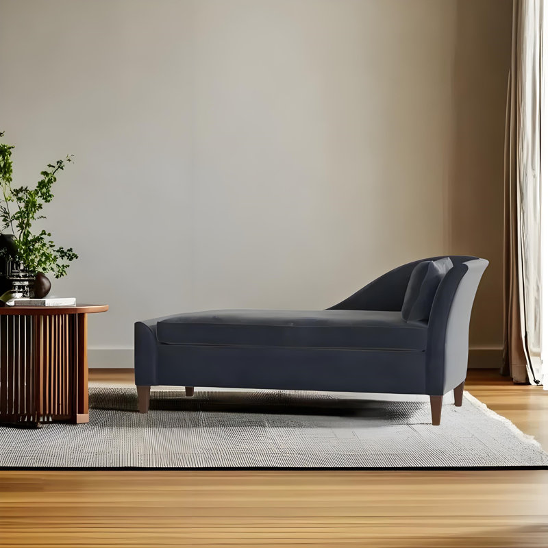 Méridienne simple et moderne, Orienté à droite, Bleu très foncé