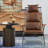 Peterson Wood Arm Genuine Leather Lounge Chair-115353677