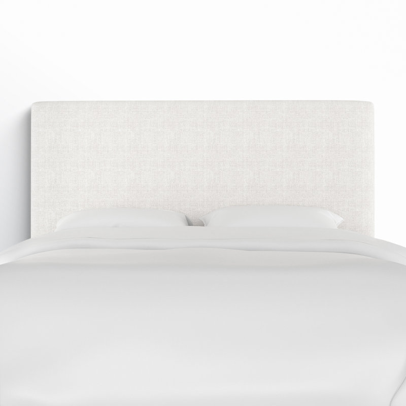 Eisley Upholstered Headboard, King, Zuma White Textured Linen
