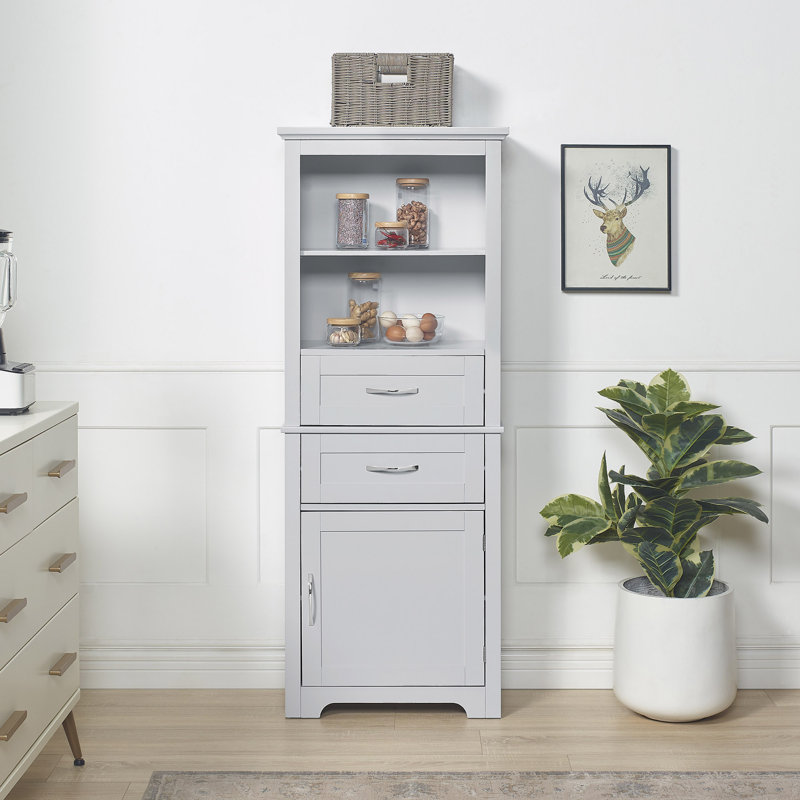Armoires de plancher de salon autoportantes, Gris