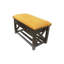 Banc de rangement rembourré avec tiroirs et tablettes