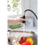Robinet de cuisine en acier inoxydable noir mat avec bec rétractable - 360 buses rotatives, revêtement antirouille, poignée simple pour un débit d'eau pratique et une gestion de la température, corrosion rotative