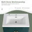 Meuble-lavabo autoportant de 30 po avec lavabo en résine blanche et 2 portes d'armoire à fermeture en douceur-649324113-649324118