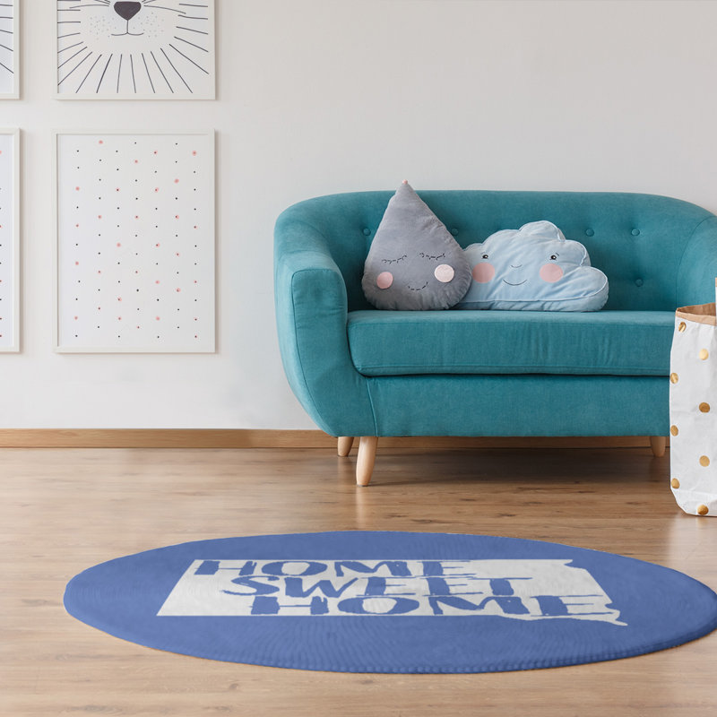 Chenille Indoor Rug, Round 5'