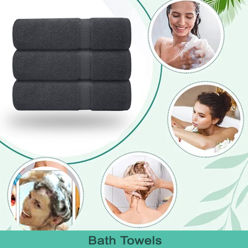 Fillbert Midweight Bath Towel, Black