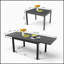 Table de salle à manger en aluminium extensible pour terrasse de 35 à 71 pouces, résistante aux intempéries et réglable pour une utilisation intérieure et extérieure-1833981544