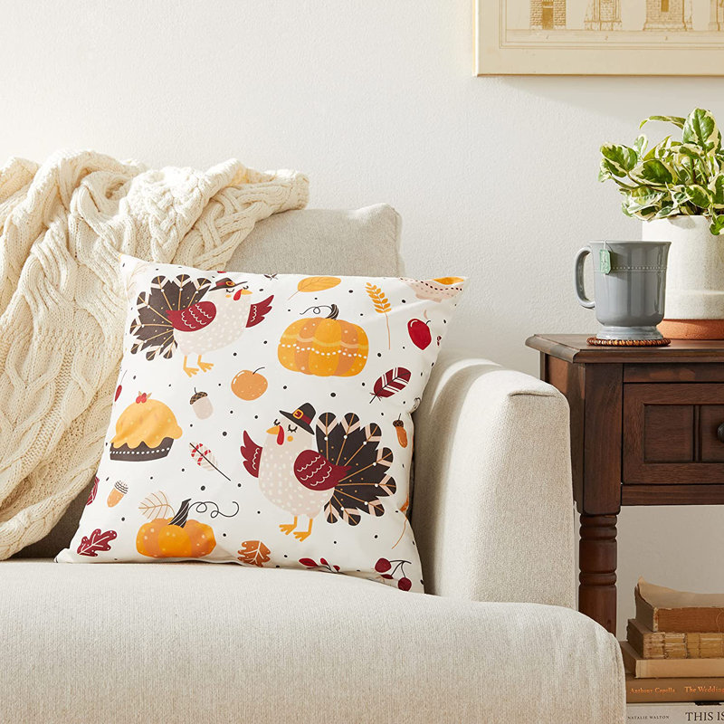 Coussin décoratif à motif automnal