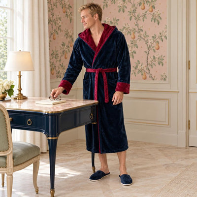 LOTUS LINEN - Peignoir moelleux à capuche