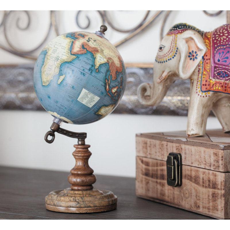 Globe terrestre en plastique brun Minturn