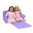 Sophia’s Plush Purple Moroccan Print Pull-Out Sofa/Bed for 18" Dolls