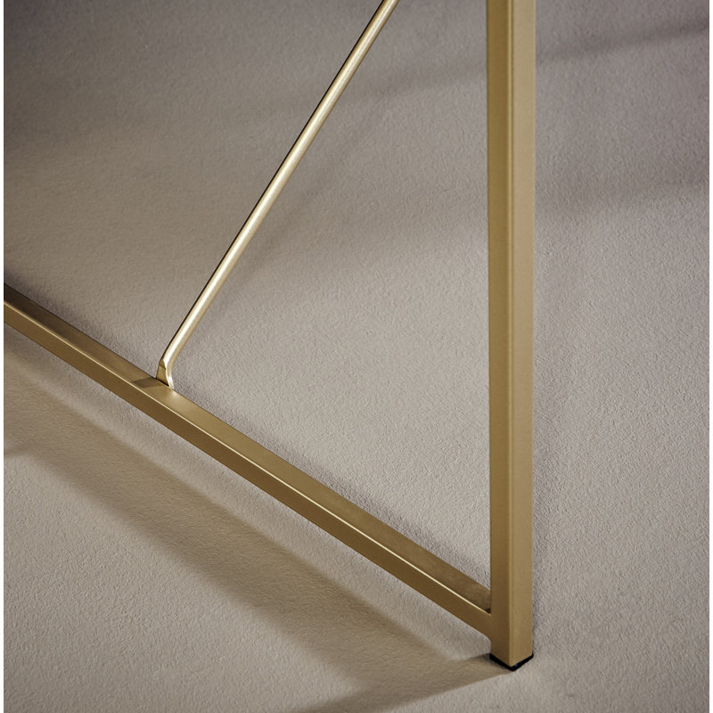 Shartlesville 111cm Console Table, Gold, Marble White