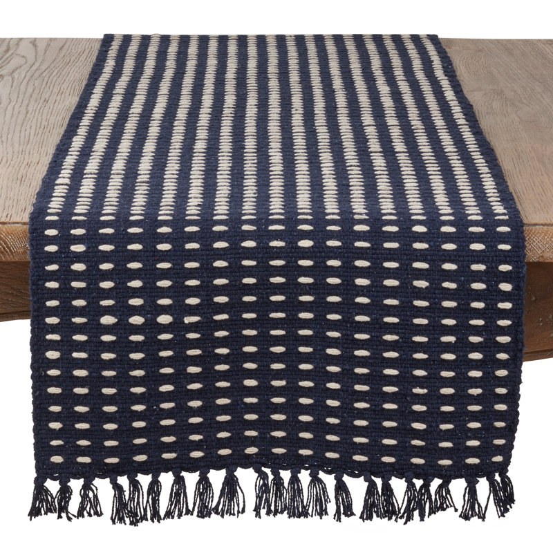 Daisetta Table Runner, 54" L x 16" W, Navy