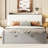 Wood Platform Queen Bed With Storage Headboard, 4 Drawers, Shoe Rack, Gray Tone Size Headboard Storage, Drawers & Rack Touch-1001838447