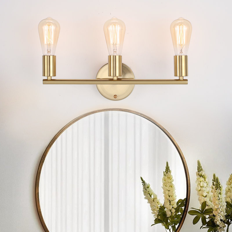 Lurean 3 - Light Dimmable Vanity Light, Gold