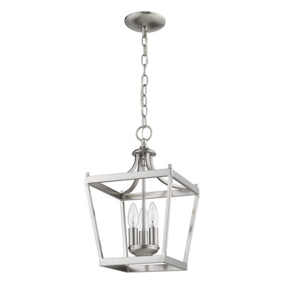 Luminaire suspendu géométrique 3 lumières lanterne Rancourt