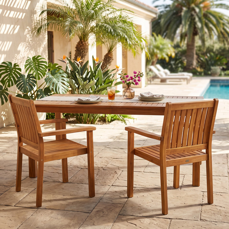 Chaise de patio Callis, Teck