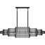 Waldorf Metal And Glass Rod Linear Chandelier-1251735225