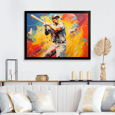 Pop Art Baseball Homerun sur toile