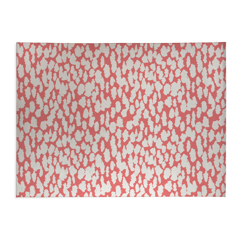 Animal Splat Low Profile Kitchen Mat, Dusty Rose, Rectangle 4' x 6'