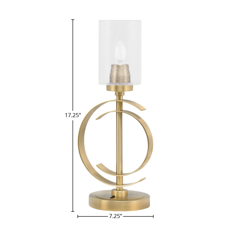 Lampe de table Armida, Laiton, Transparent