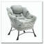 Chaise paresseuse en tissu avec repose-pieds Flannelette-662145488