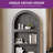 68.5'' H 5-Tier Arched Wooden Bookshelf With Adjustable Shelves