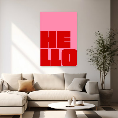 «Bold Hello», reproduction d'art moderne minimaliste audacieux