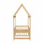 Structure de lit simple en bois avec structure de lit et garde-corps de sécurité