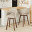 Tabouret de bar rotatif moderne avec accoudoirs et siège rembourré en tissu-1303215150