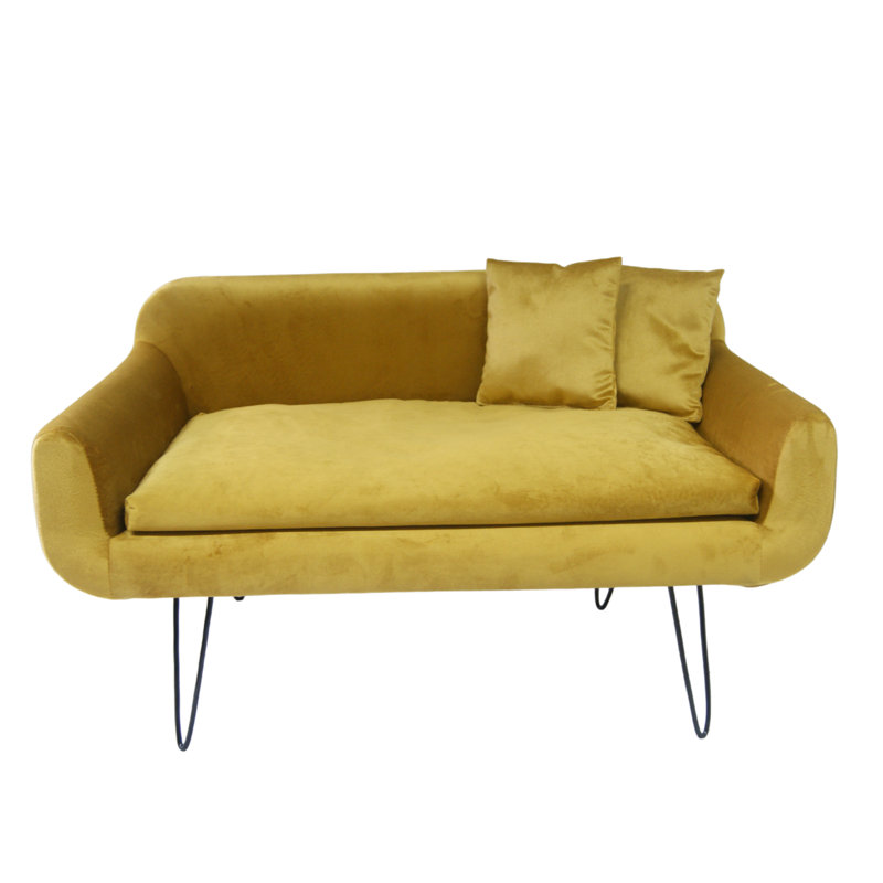 Emmalynn Polyester Pet Bed, Mustard