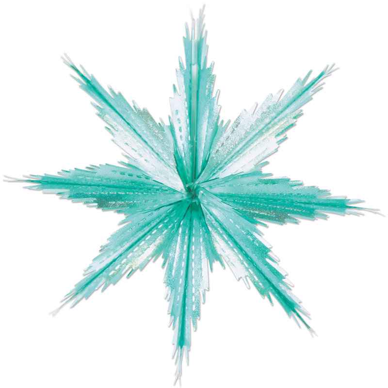 Christmas Decorative Accent, Turquoise/Silver