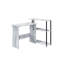 Bureau en L blanc antique et noir, rectangulaire avec étagère latérale multifonctionnelle pour espace de travail, bureau noir, polyvalent 3 pièces