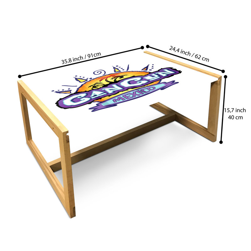 Jaffer Sled Coffee Table, 90cm H x 62cm W x 40cm D