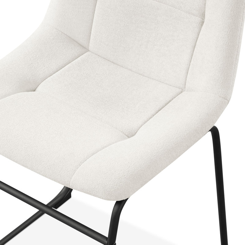 Chaise en chenille Bexhill, Blanc