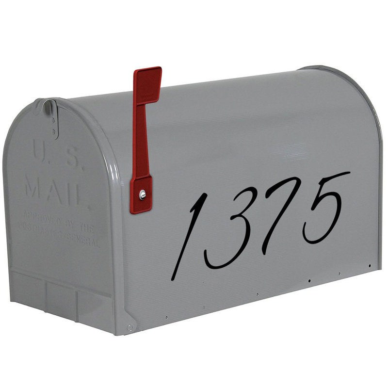4 po numéro de maison autocollant, Noir, Oui