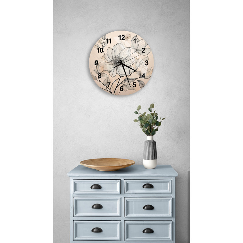 Horloge murale Elegant Minimalist, Noir