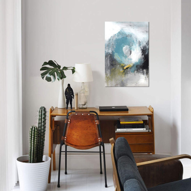 « aquamarine ii », impression sur toile, H 12 po x l 8 po x P 0,75 po, Toile tendue, Pas de tapis