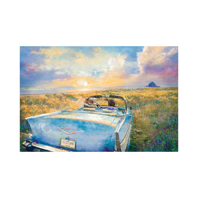 Wheels And Waves - Wrapped Canvas Painting, 101.6 cm H x 66.04 cm W x 1.91 cm D