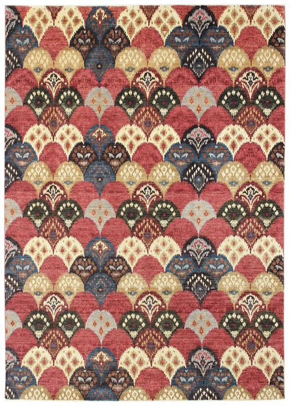 Ottoman Wool Ikat Indoor Rug, Rectangle 6'1" x 8'9"
