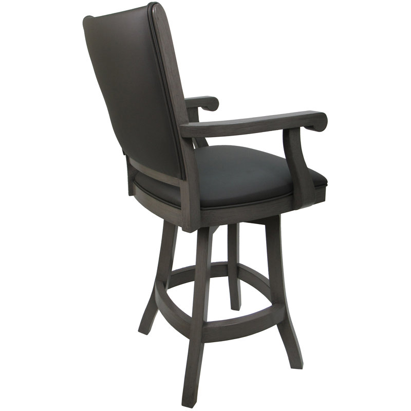 Lasiya Swivel Upholstered Counter Stool with Solid Wood Frame, Counter Stool (26" Seat Height)