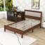 Wood Bed with Soft Upholstered Headboard and Spacious Underbed Storage-1345546643-1345546640