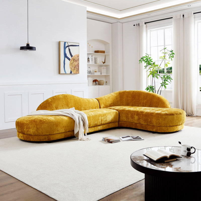 Canapé confortable avec méridienne 113,78 pouces Mid-Century, Face à la gauche